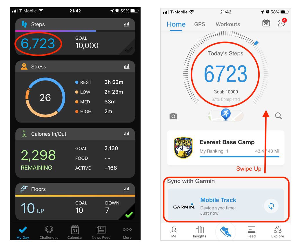 garmin express force sync