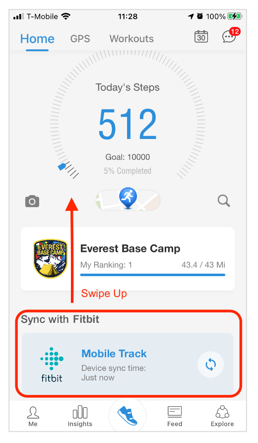 sync fitbit to pacer app iphone