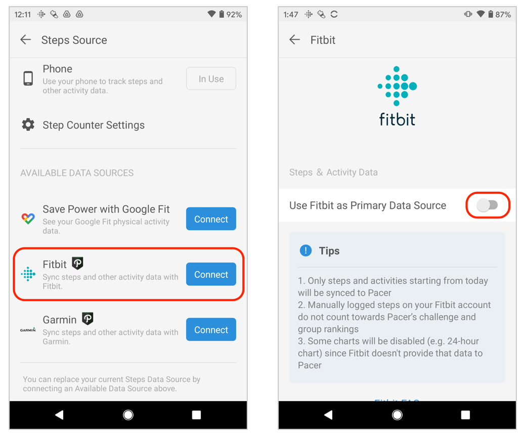 manually log steps fitbit